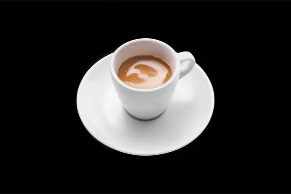 Tazza Caffè Isolato Sfondo Nero — Foto Stock