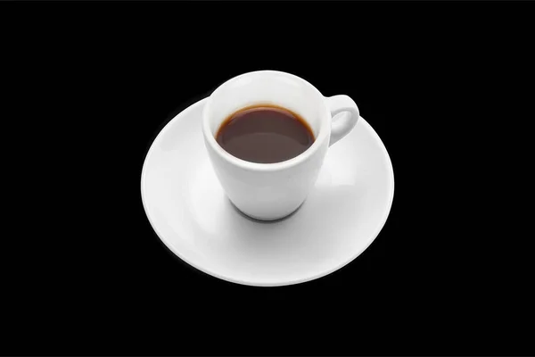 Φλιτζάνι Καφέ Που Απομονώνονται Μαύρο Φόντο — Φωτογραφία Αρχείου