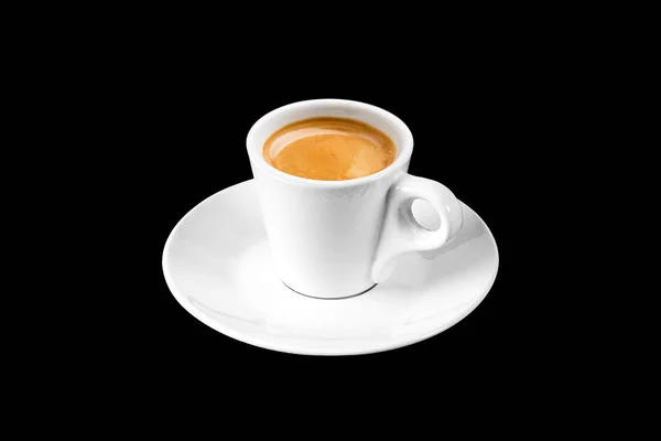 Kávéscsésze Elszigetelt Fekete Háttér — Stock Fotó