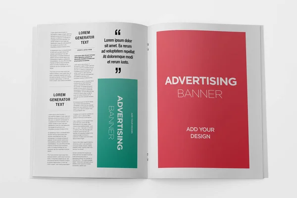 Magazine Reklam Afişi Broşür Modeli Hazırlama — Stok fotoğraf