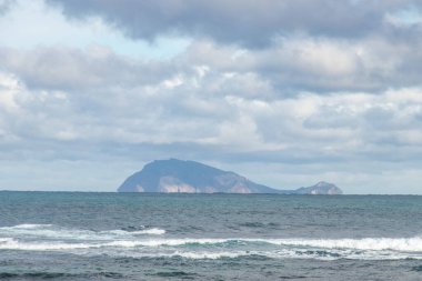 Port aux Princes, Tunisia, Cliffs and Rocks, Mediterranean Sea landscape with beautiful blue sky. Heavenly Escape. Takelsa