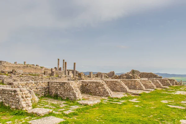 Beroemde Dougga Archeologische Site Tunesië Afrika Werelderfgoed Door Unesco — Stockfoto
