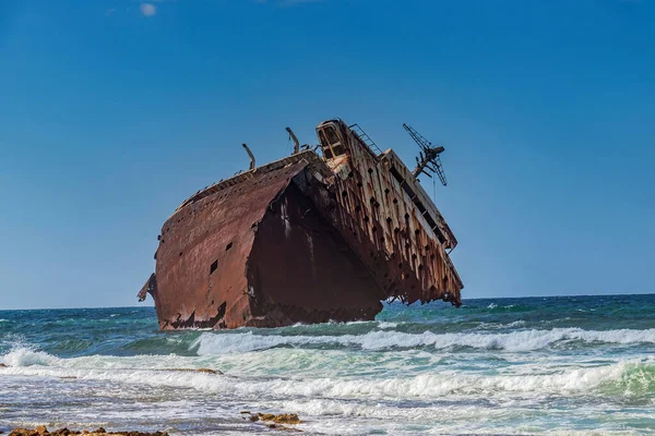 Barcos Naufragados Rimel Bizerte Tunísia — Fotografia de Stock