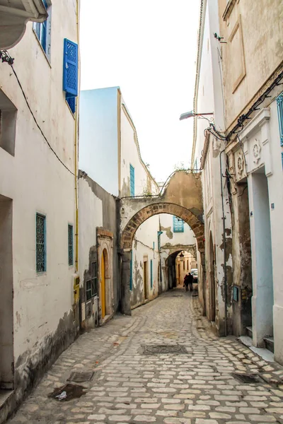 Una Strada Medina Tunisi Tunisia — Foto Stock