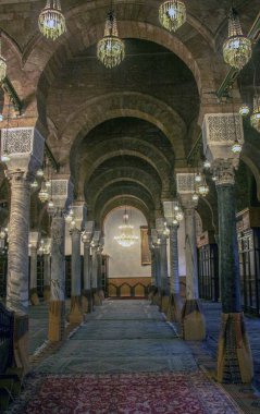 Tarihi Zitouna Camii. Tunus Medine 'sindeki Tunus Mirası