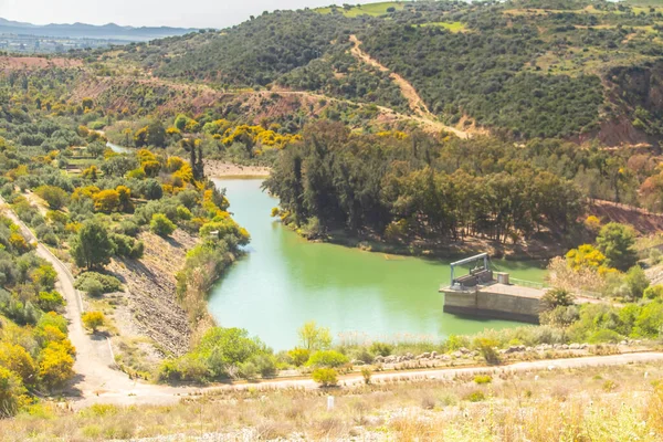 Sidi Salem Barajı Beja Tunus Taki Etkileyici Yönetim Sistemi Kuzey — Stok fotoğraf