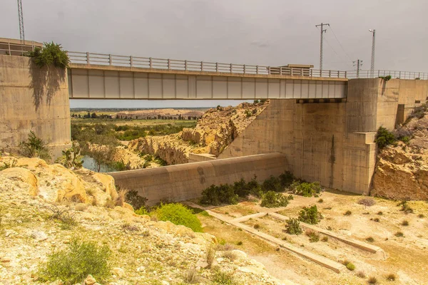 Barajul Majestic Haouareb Din Kairouan Tunisia Africa Nord — Fotografie, imagine de stoc