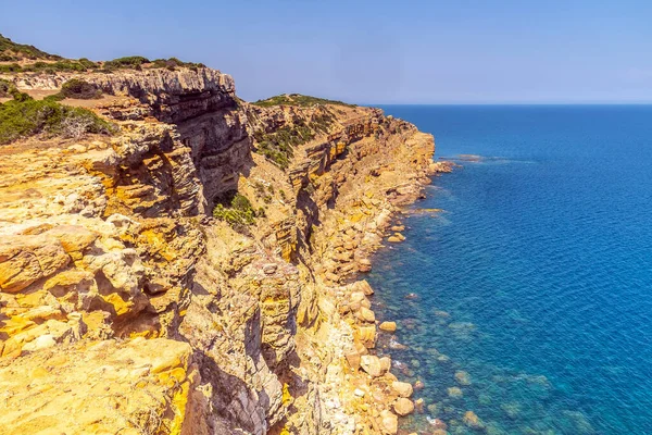 突尼斯科尔布斯市 Quot 地平线上的海洋 Quot 法塔斯角令人震惊的悬崖景观 — 图库照片