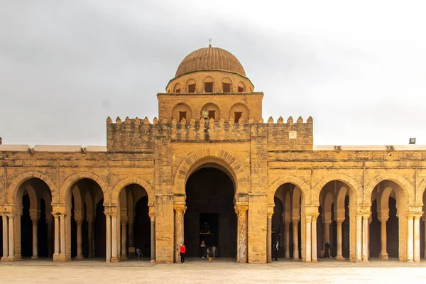 Большая Мечеть Кайруана Уважаемый Религиозный Объект Тунисе Северная Африка — стоковое фото