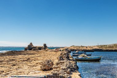 Tunus 'taki Mahdia Plajı. Kuzey Afrika