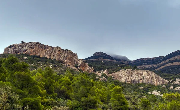 Djebel Serj Tunus Kalbinde Bir Kireçtaşı Dağı — Stok fotoğraf