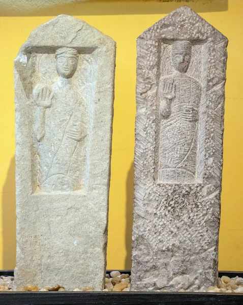 Tombstone Cartaginês Utica Punic Roman Museum Glimpse North Africa Ancient — Fotografia de Stock