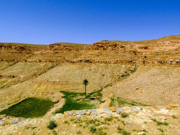 Ανακαλύπτοντας Beni Khedache Μια Νότια Τυνησιακή Πόλη Μεταξύ Djebel Dahar — Φωτογραφία Αρχείου