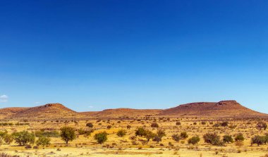 Tunus, Gafsa Çölü 'nde Manzaralı Dağ Manzarası.