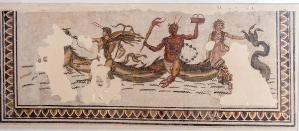 Mosaic Patterns Ancient Mosaics Tunisia Bardo Museum — стокове фото