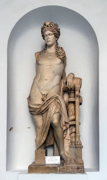 Estátua Apolo Vinda Teatro Cartago Século Museu Nacional Bardo Túnis — Fotografia de Stock