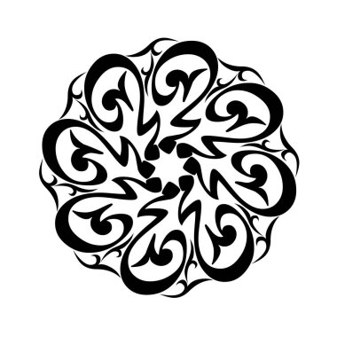 Hz. Muhammed 'in Hz. Muhammed' i kutsasın diye tercüme edilen Salawat dua cümlesinin Arapça kaligrafi vektörü.