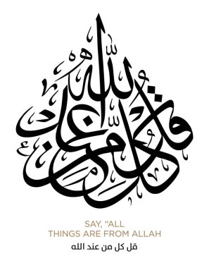 Kur 'an' ın ayetlerine göre her şey Allah 'tandır. -     