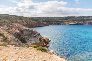 Kuzey Afrika, Korbous 'taki Kaptan Fartas' ta Okyanus Ufku ile Dağ Uçurumu Manzarası