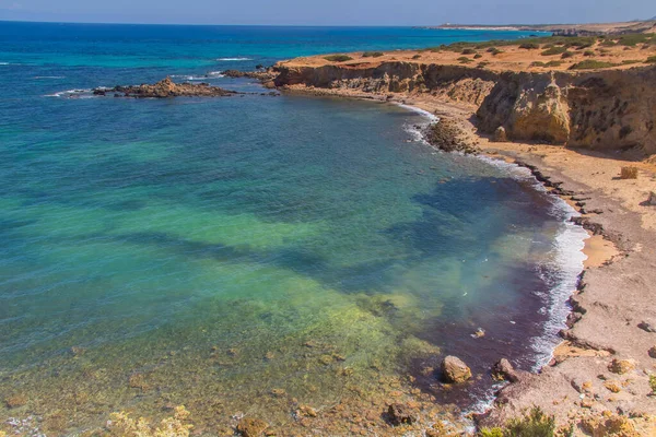 Cliff Beach Ocean Horizon Cap Zebib Bizerte Tunisia North Africa — Stock Photo, Image