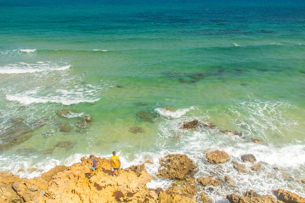 Mar Montanha Ras Hammam Beach Cliff Views Beleza Natural Tunísia — Fotografia de Stock