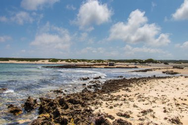 Tunus, Kuzey Afrika 'da dağları ve denizi olan terk edilmiş bir sahil.