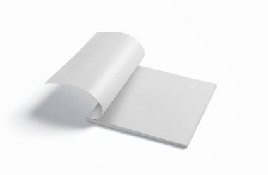 Kare Magazin Model 3B Beyaz Arkaplanda İzole Edildi