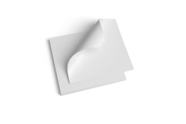 Kare Broşür Beyaz Arkaplanda İzole Edildi