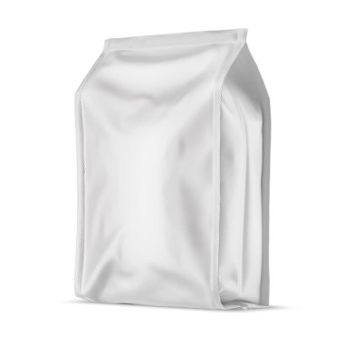 Kahve Torbası Paketleme Model 3B Beyaz Arkaplanda İzole Edildi