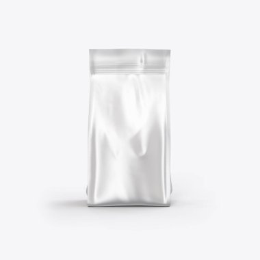 Kahve Torbası Paketleme Model 3B Beyaz Arkaplanda İzole Edildi