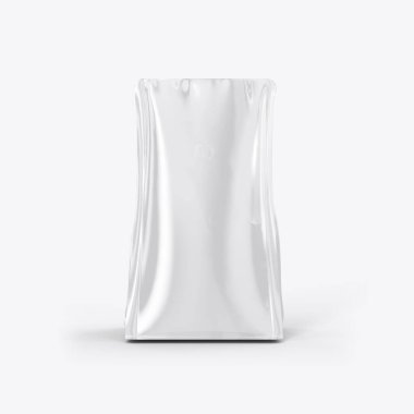 Kahve Torbası Paketleme Model 3B Beyaz Arkaplanda İzole Edildi