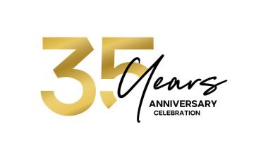 Kutlama için 35. Yıldönümü Altın Logosu Tasarımı