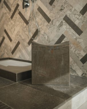 Banyo Dekorasyonu İçin Mermer Benç