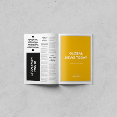 Gazete Reklamcılığı Dergisi Broşür Model 3D Hazırlama