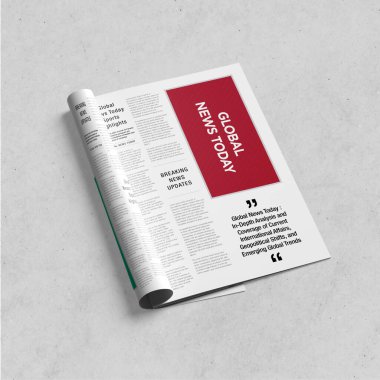 Gazete Reklamcılığı Dergisi Broşür Model 3D Hazırlama