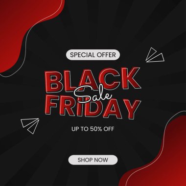 Modern Kara Cuma indirimi afişi