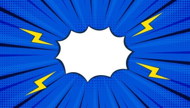 Çizgi roman tarzına sahip soyut mavi arkaplan