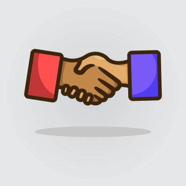 El sıkışma düz çizgi film stili. Vektör Eps10