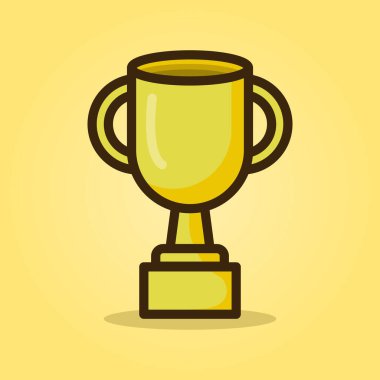 Kupa düz çizgi film stili. Vektör Eps10