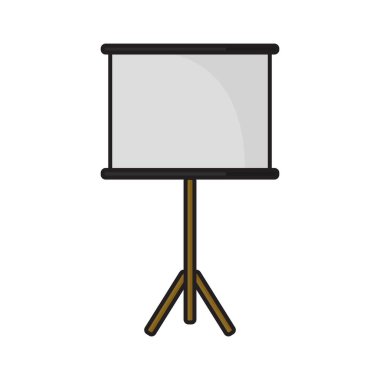 Beyaz tahta sunumu düz tasarım çizim vektörü beyaz arkaplan üzerinde izole.