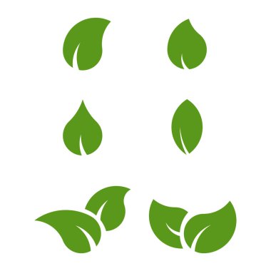 Yaprak logo vektörü kümesi. Vektör Eps10