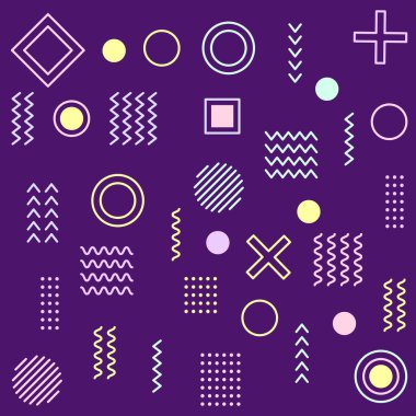 Geometri şekilleri kümesi vektörü.