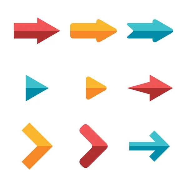 Renk vektörlü oklar. Vektör Eps10