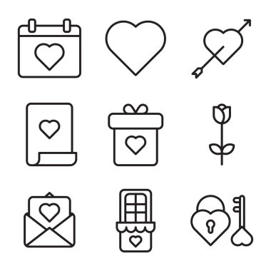 Sevgililer Günü 'nü belirle. Vektör Eps10