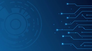 Dijital çemberin arka plan vektör fütüristik teknoloji arka planı. Vektör Eps10