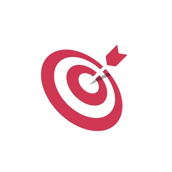 Goal Logo Spiral Target Logo Arrow Center Target Arrow Vector — Stock Vector