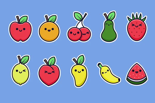 Tatlı meyve etiketi koleksiyonu