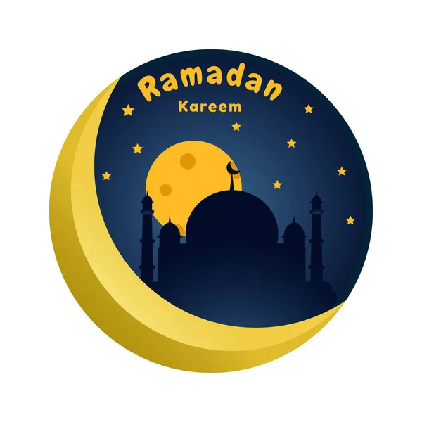 Ramadan Kareem Islamic Greeting Background Vector Illustration — Stok Vektör