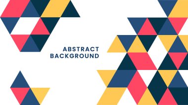Flat Abstract Geometric Triangle Background. Suitable for banner, poster, landing page, cover, web, greeting card, promotion, etc. Vector Background