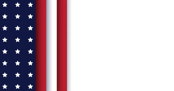Σχεδιασμός Σημαίας Ηπα Λευκό Φόντο Χώρο Αντιγραφής Κατάλληλο Για Τις — Διανυσματικό Αρχείο
